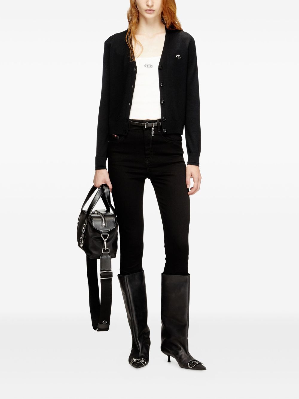 Diesel Ribbed Cotton Tank Top White