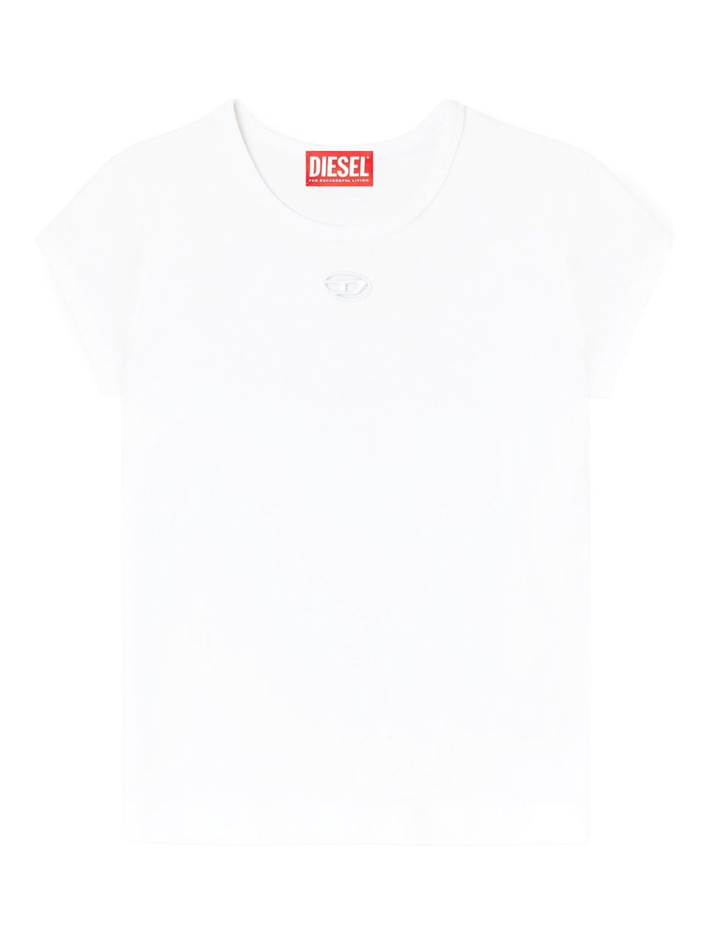 Diesel Logo Cotton T-shirt White