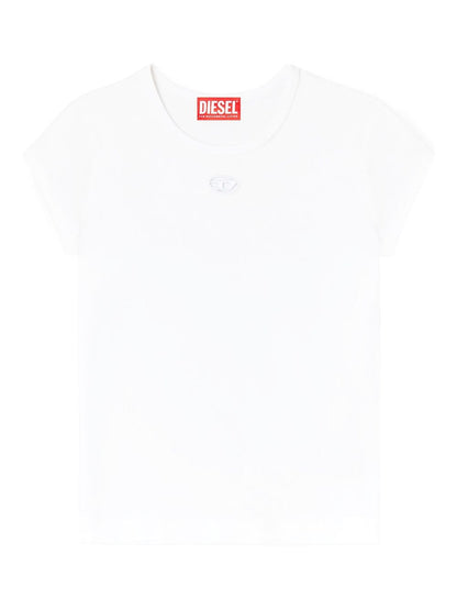 Diesel Logo Cotton T-shirt White