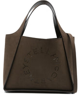 Stella McCartney Logo Perforated Tote Bag Brown