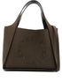 Stella McCartney Logo Perforated Tote Bag Brown