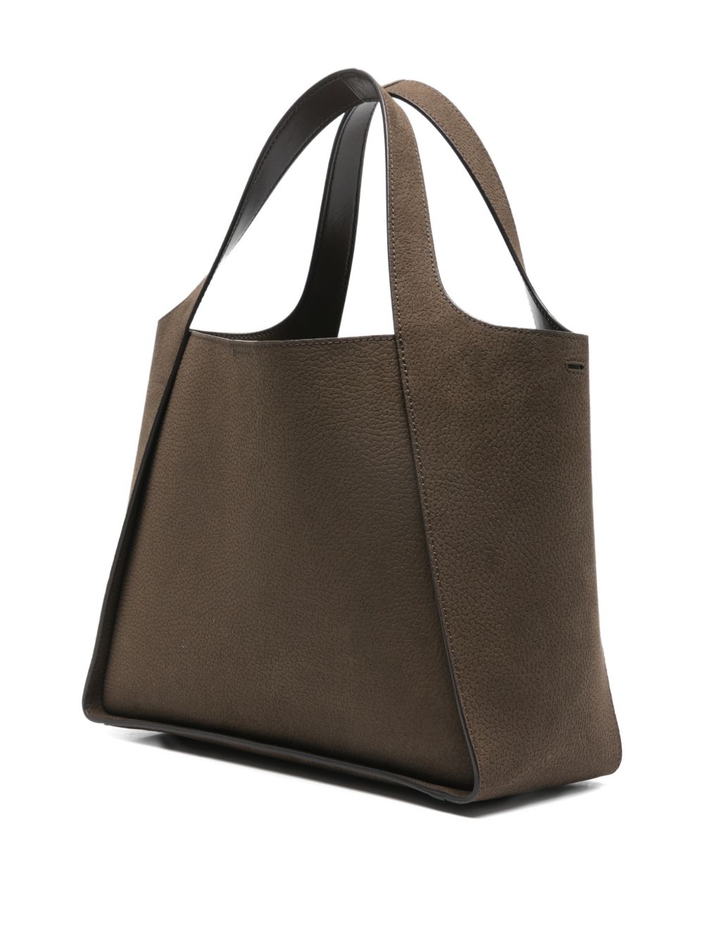 Stella McCartney Logo Perforated Tote Bag Brown