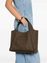 Stella McCartney Logo Perforated Tote Bag Brown