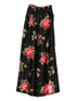Dolce & Gabbana Floral Silk Wide-Leg Trousers Black