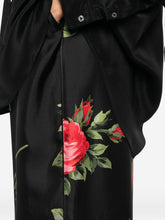 Dolce & Gabbana Floral Silk Wide-Leg Trousers Black