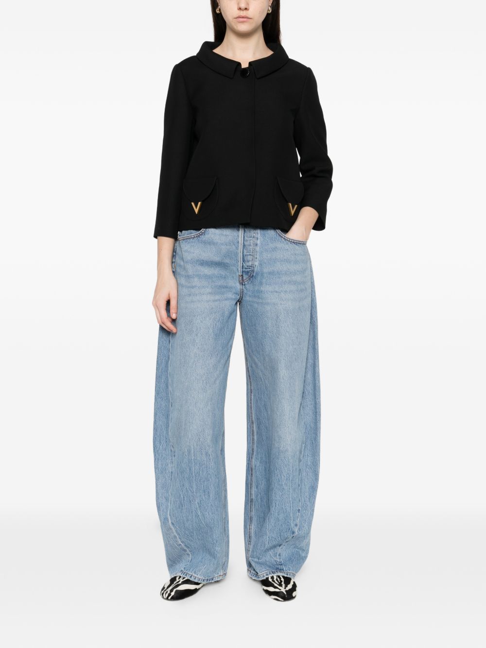 Valentino VLogo Signature Wool Jacket Black black