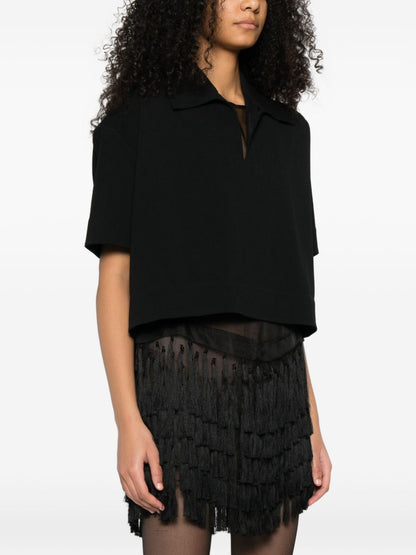 Jil Sander V-neck Short-sleeve T-shirt Black black