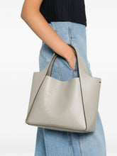 Stella McCartney Logo Grained Tote Bag Light Brown
