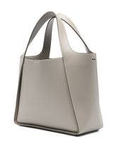 Stella McCartney Logo Grained Tote Bag Light Brown