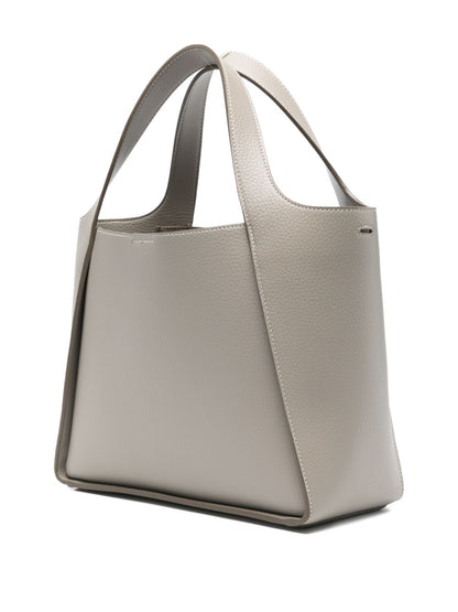 Stella McCartney Logo Grained Tote Bag Light Brown