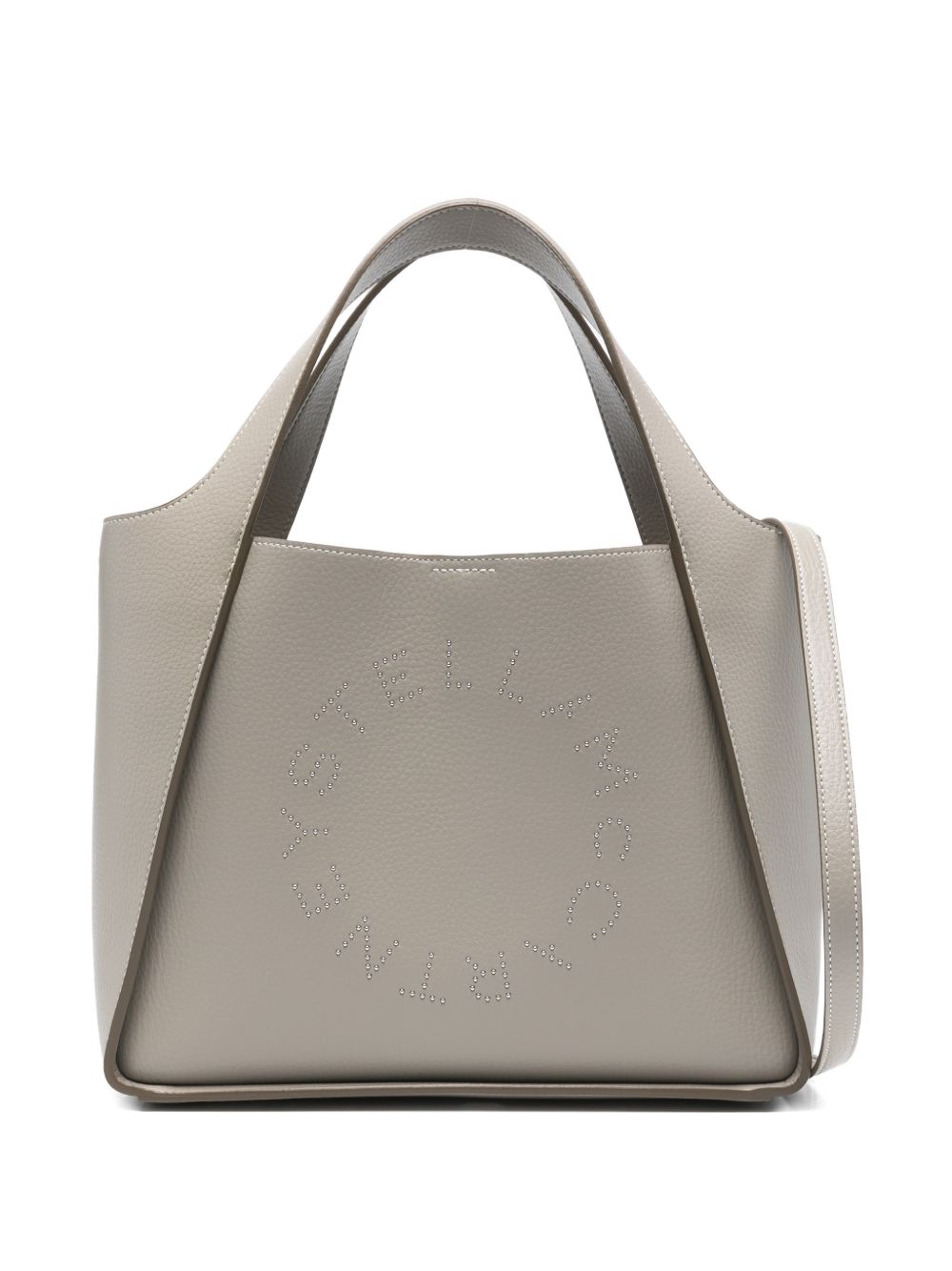 Stella McCartney Logo Grained Tote Bag Light Brown