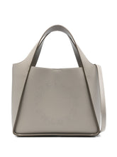 Stella McCartney Logo Grained Tote Bag Light Brown