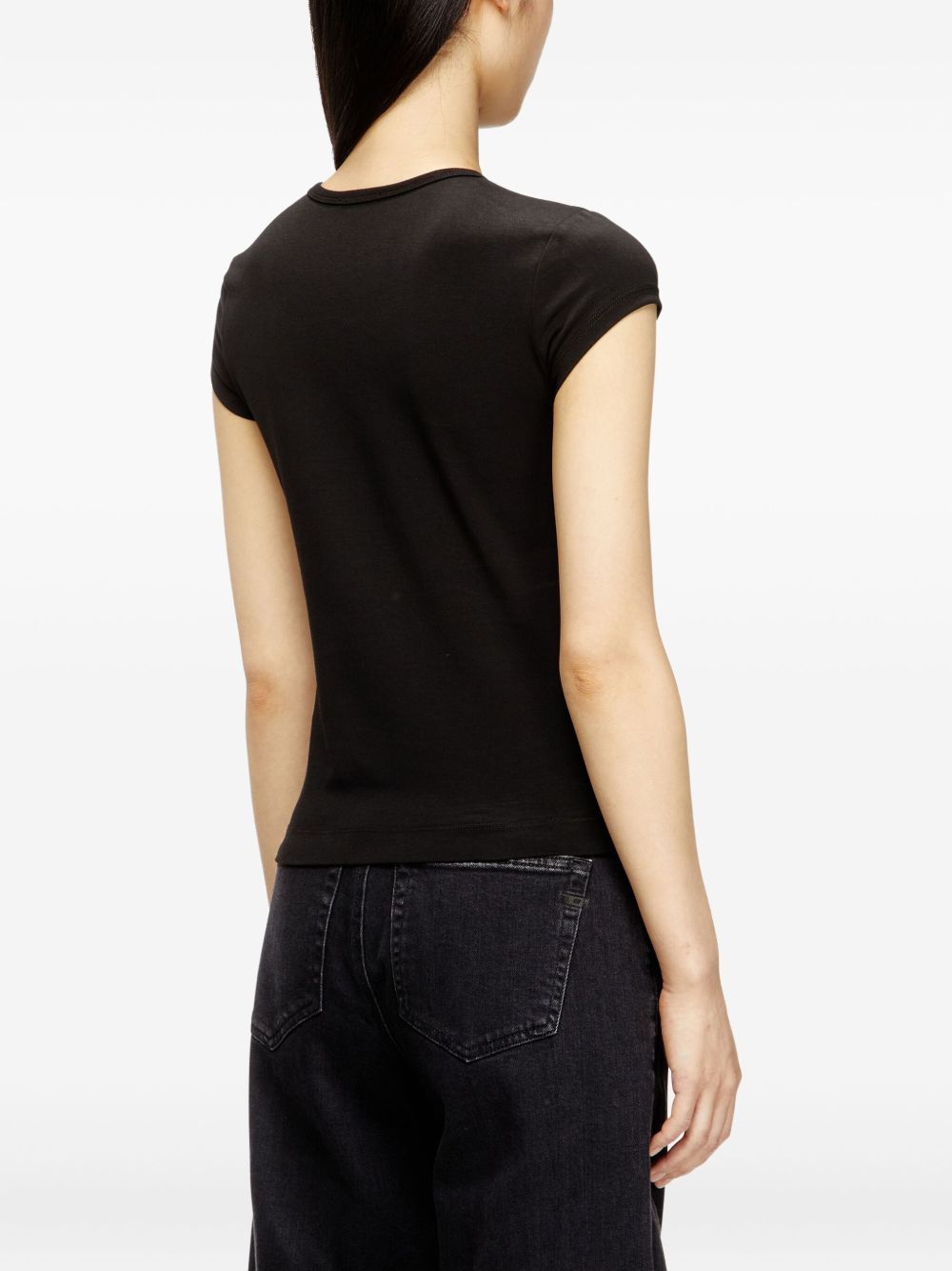 Diesel Logo Cotton T-Shirt Black