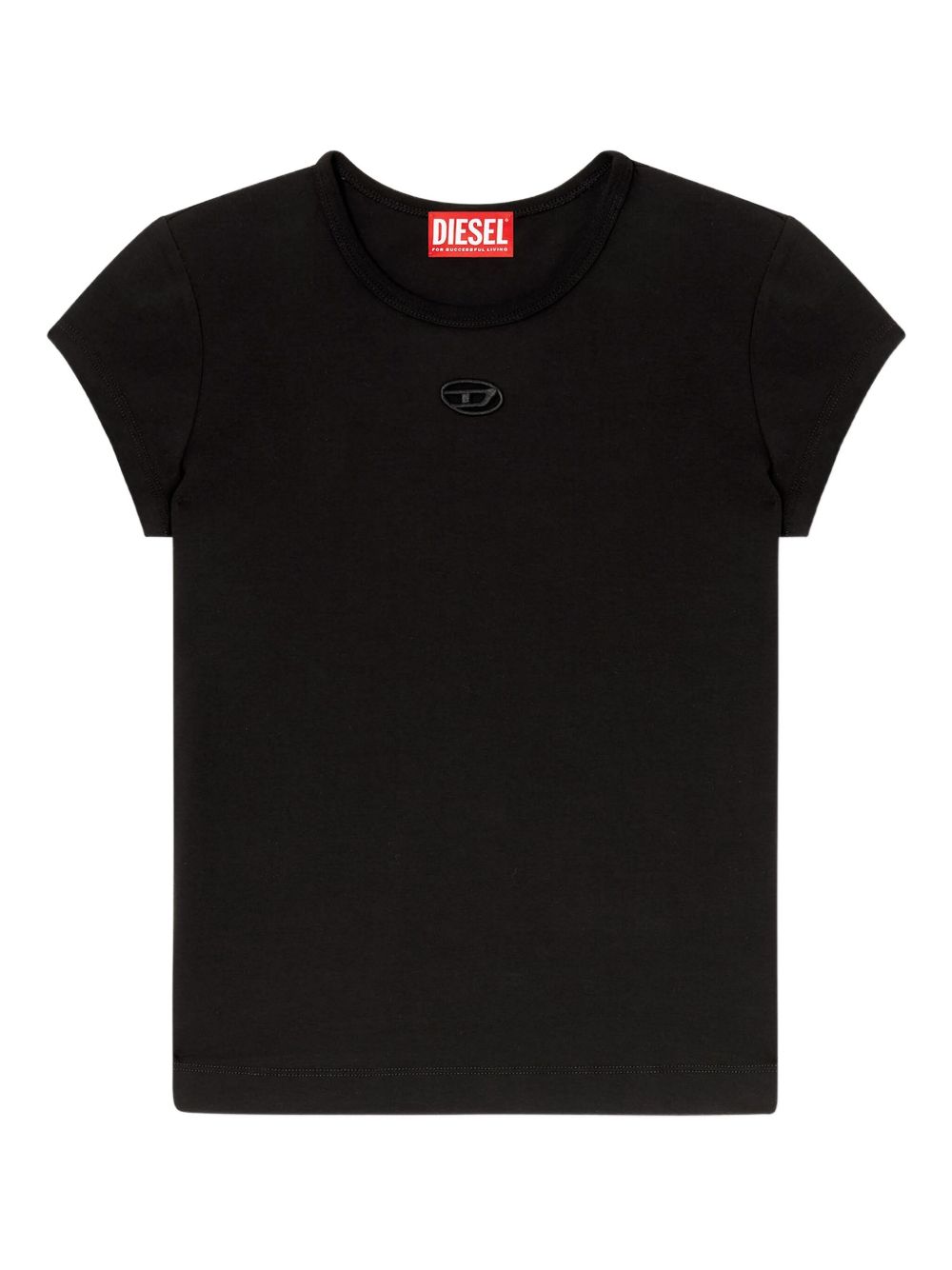 Diesel Logo Cotton T-Shirt Black