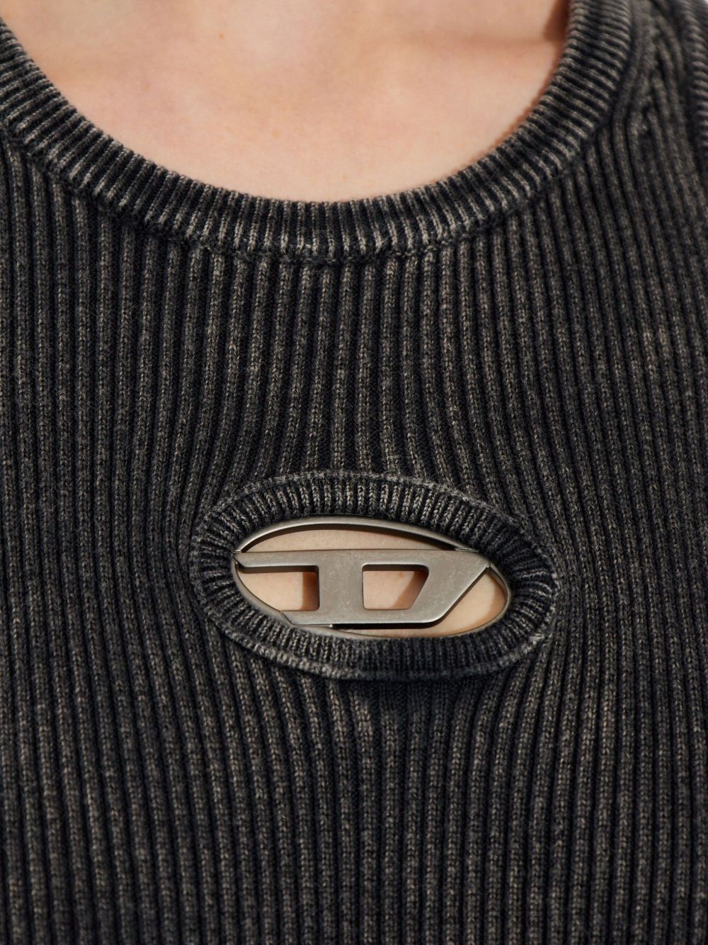 Diesel Cotton Mini Dress Black black
