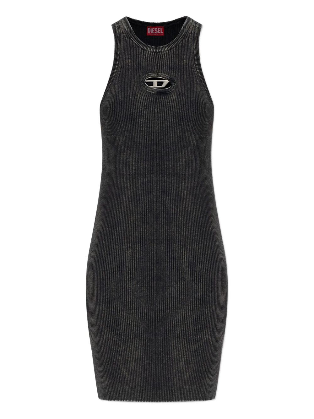 Diesel Cotton Mini Dress Black black