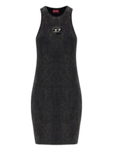 Diesel Cotton Mini Dress Black black