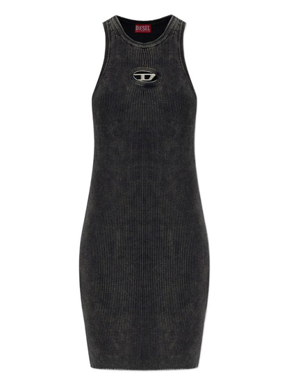 Diesel Cotton Mini Dress Black black