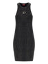 Diesel Cotton Mini Dress Black black