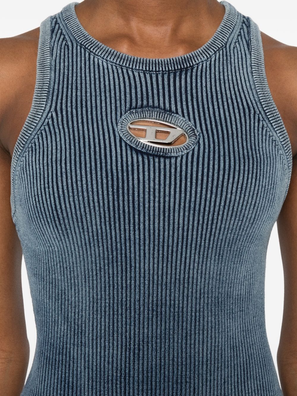 Diesel Cotton Mini Dress Blue blue