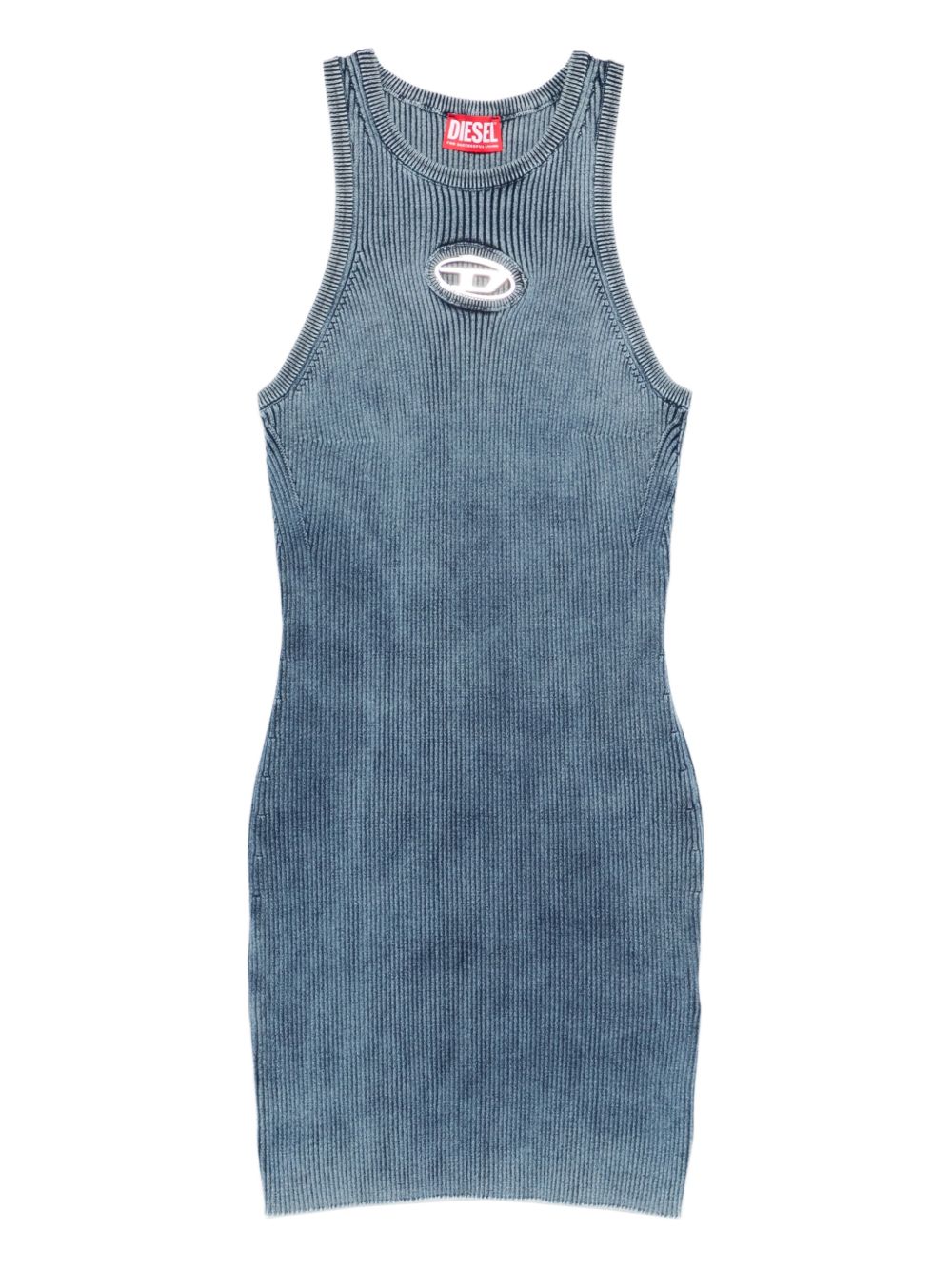 Diesel Cotton Mini Dress Blue blue