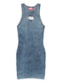 Diesel Cotton Mini Dress Blue blue
