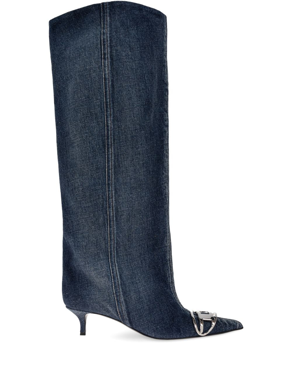 Diesel Venus Denim Slouchy Boots Blue