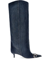 Diesel Venus Denim Slouchy Boots Blue
