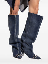 Diesel Venus Denim Slouchy Boots Blue