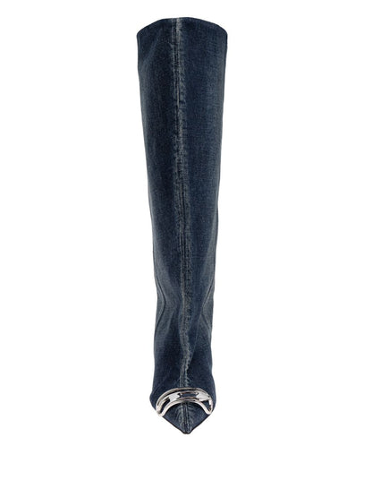Diesel Venus Denim Slouchy Boots Blue