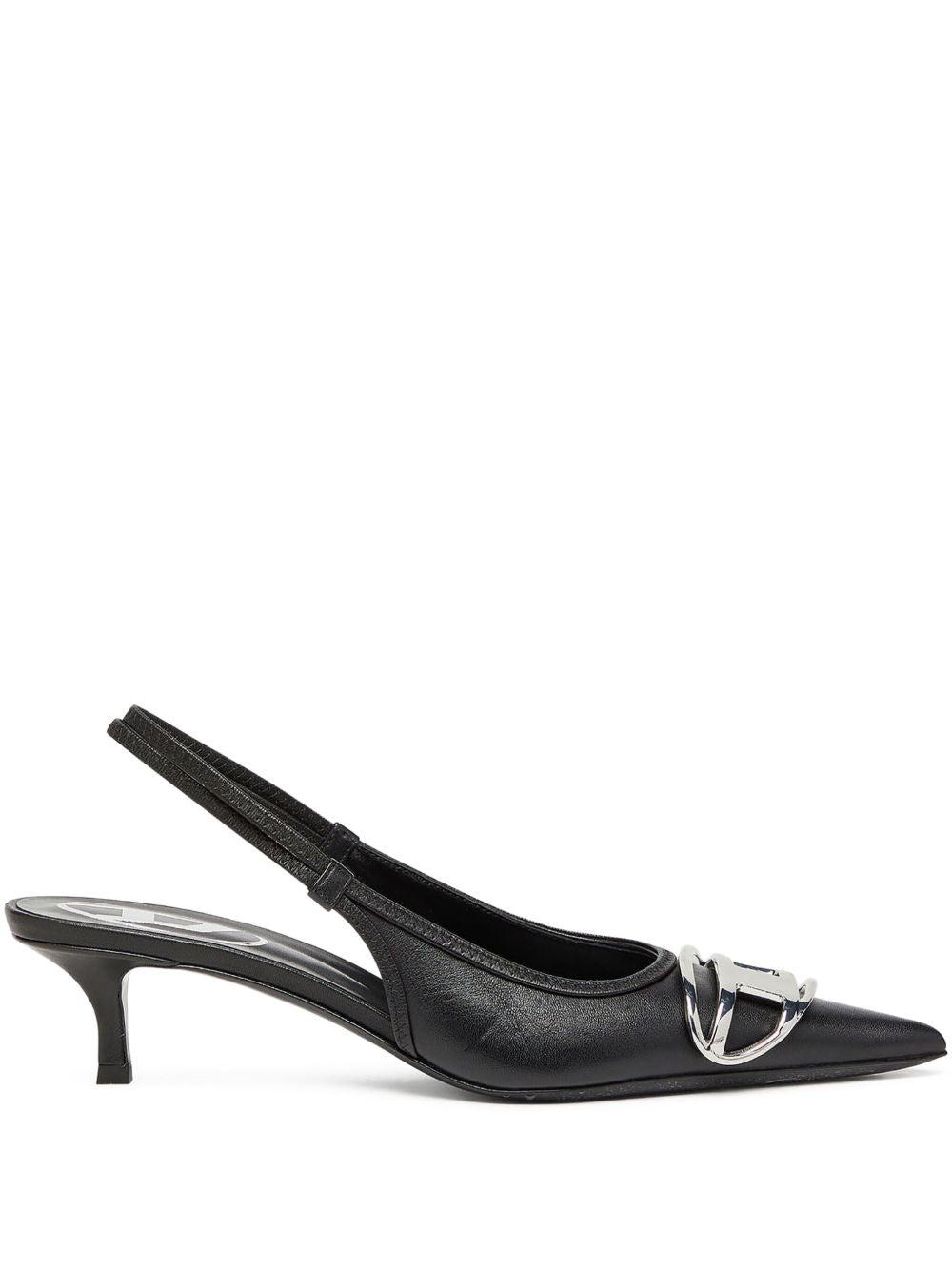 Diesel With Heel Leather Pumps Black