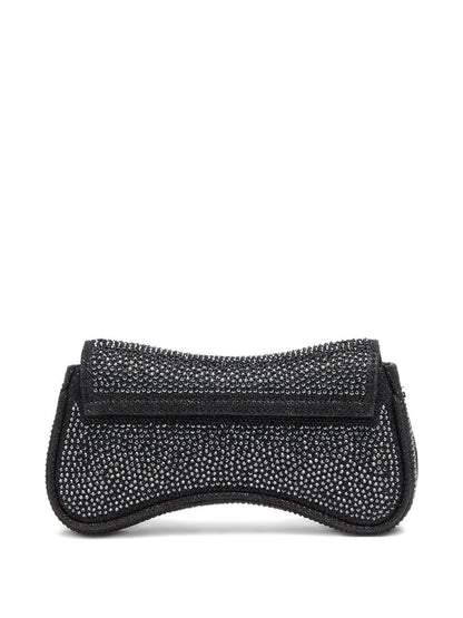 Diesel Play Crystal Denim Clutch Black