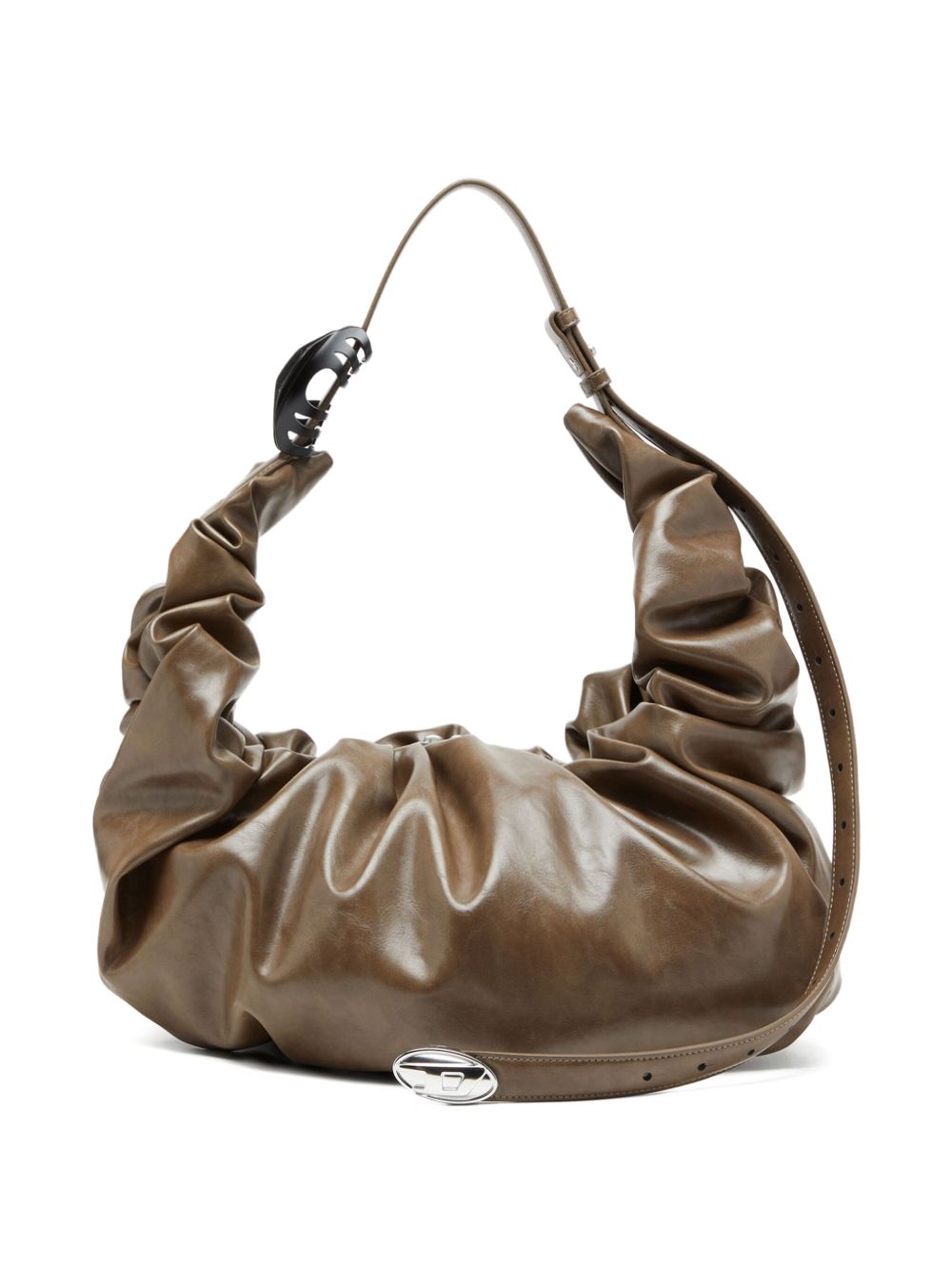 Diesel Grab Large Hobo Bag Brown