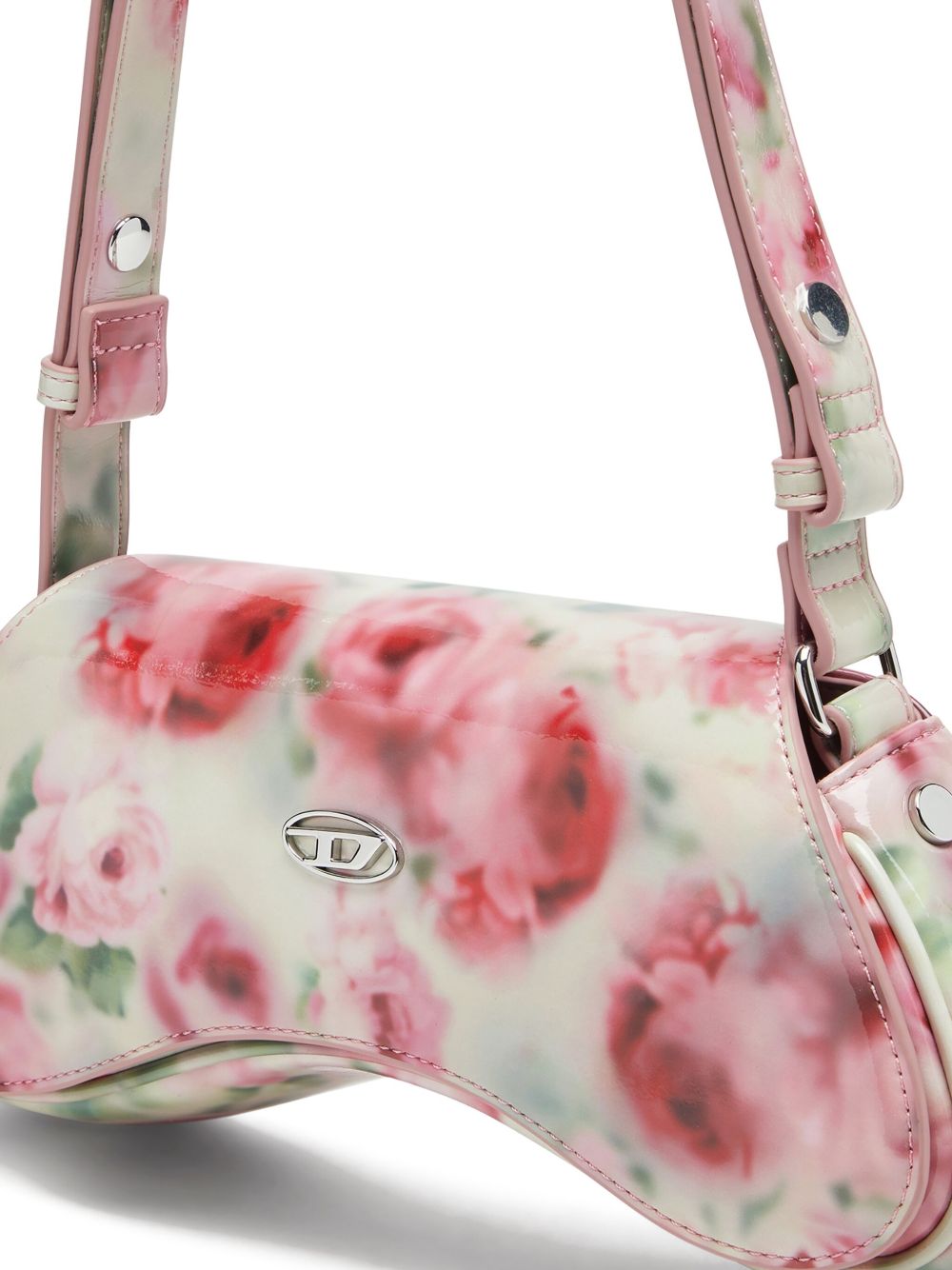 Diesel Floral Print Play Crossbody Bag - White