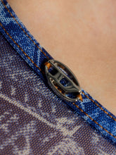 Diesel Denim Print Short Sleeve T-shirt Blue