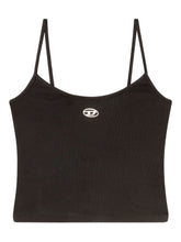 Diesel Logo Cotton Tank Top Black