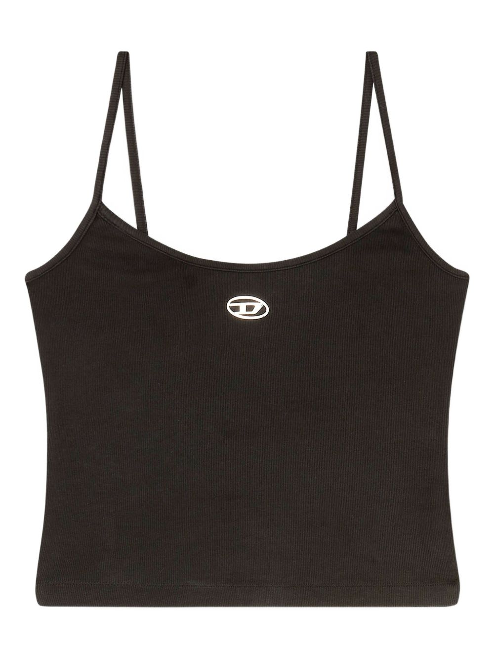 Diesel Logo Cotton Tank Top Black
