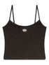 Diesel Logo Cotton Tank Top Black