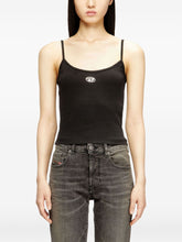 Diesel Logo Cotton Tank Top Black