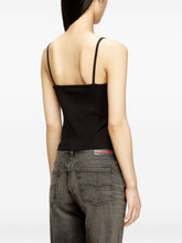 Diesel Logo Cotton Tank Top Black