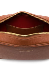 Emporio Armani Logo Debossed Leather Camera Bag Leather Brown