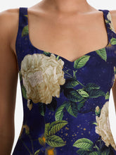 Alice + Olivia Floral Print Sleeveless Mini Dress Blue