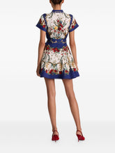 Alice + Olivia Floral Print Mini Dress Blue