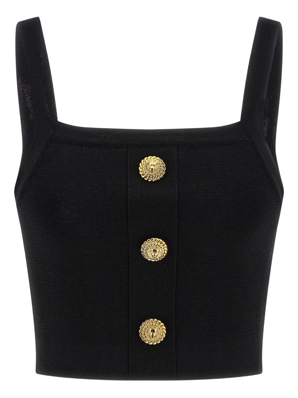 Balmain Three Button Bralette Top Black