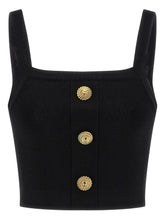 Balmain Three Button Bralette Top Black