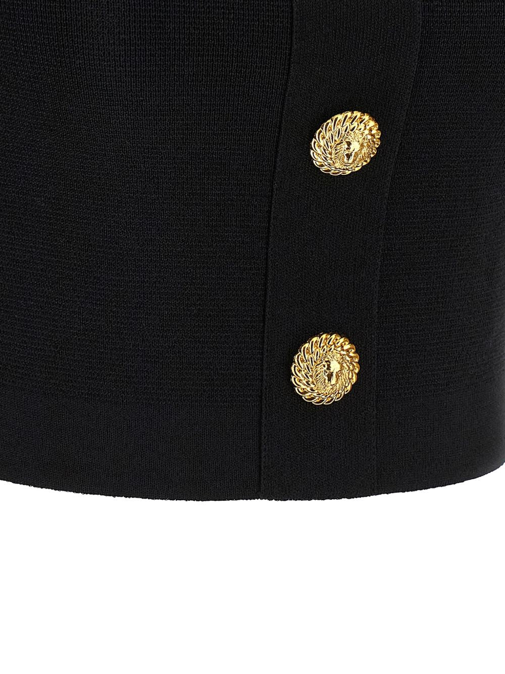 Balmain Three Button Bralette Top Black