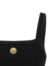 Balmain Three Button Bralette Top Black