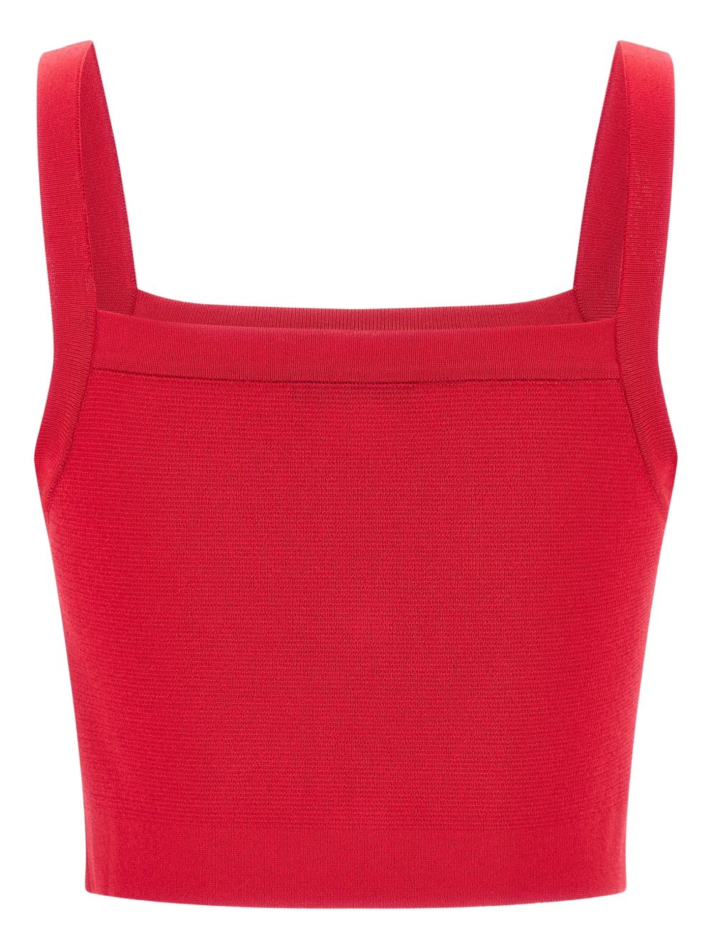 Balmain Square Neck Brassiere Top Fuchsia