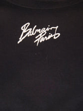 Balmain Logo Cropped Cotton T-Shirt Black