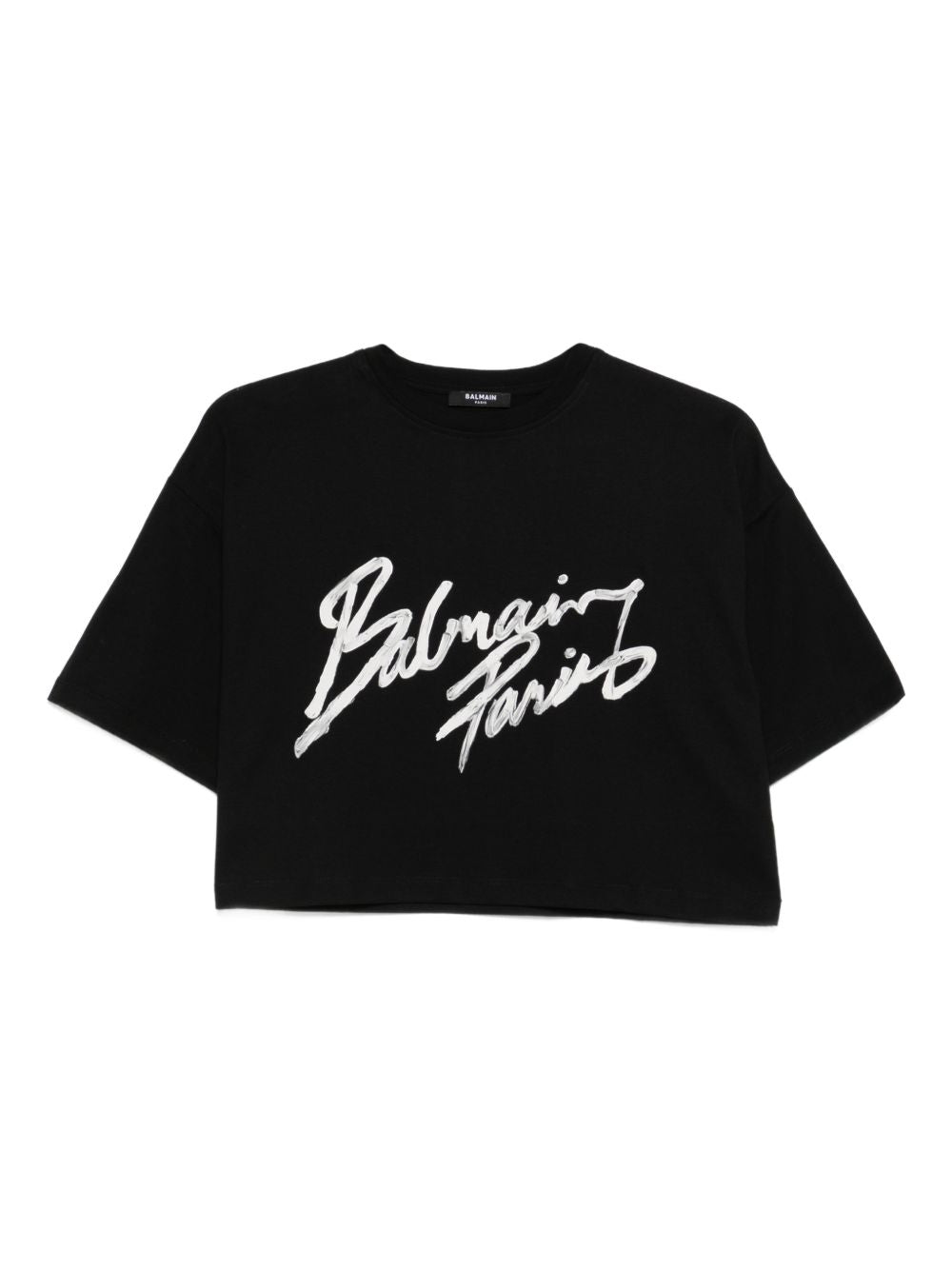 Balmain Logo Cotton T-shirt Black